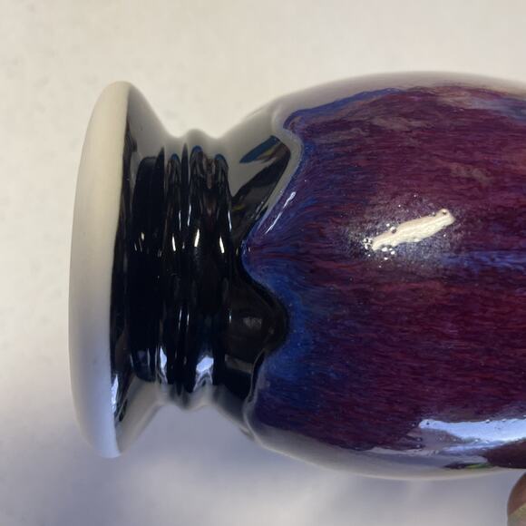 Edgecomb Potters ART POTTERY Mug LARGE Maroon Blue Drip Glaze - Picture 12 of 15